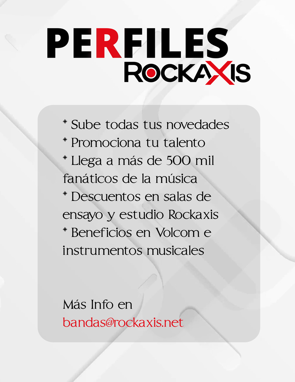 Conoce a las bandas que ya tienen su Perfil Rockaxis